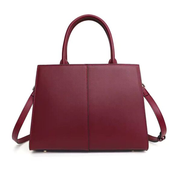 Cowhide Leather Square Bag – Women's Elegant Shoulder & Crossbody Purse - Picture 4 of 10